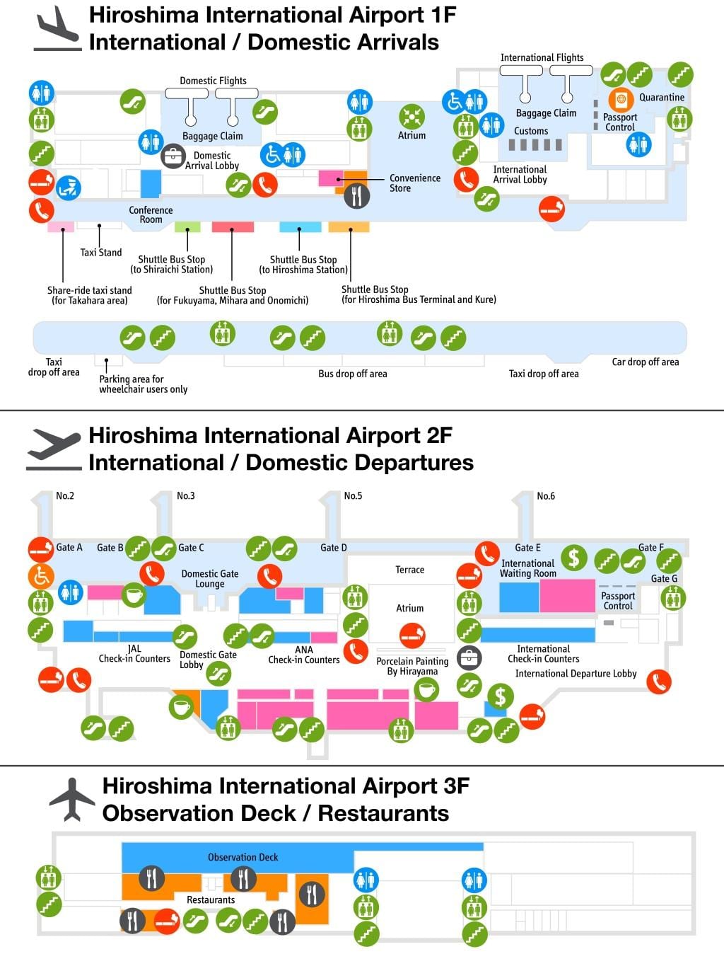 Mapa hirošima aerodrom